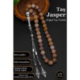 SİLVERA TELKARİ Doğal Taş Tesbih Erkek Taş Jasper Tesbih 8 mm BT047