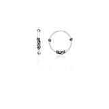 Silvera Telkari Gümüş Halka Küpe 17 mm 925 Ayar Kadın Küpe ST249