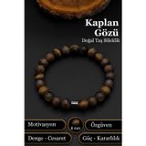 Silvera Telkari Kaplangözü Bileklik Kadın Erkek Doğal Taş Kaplangözü Bileklik 8 mm BT033