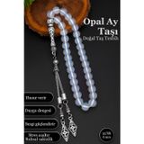 SİLVERA TELKARİ Opal Ay Taşı Tesbih Erkek Doğal Taş Tesbih 8 mm BT035