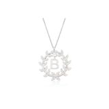 Silveranka 925 Ayar Gümüş Çelenk B Harfli Kolye