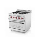 Silverinox Doğalgazlı 4 Ocak 1 Fırın Kapasiteli Kuzine 80X80 Cm