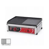 Silverinox Elektrikli Set Üstü Döküm Yarı Oluklu Izgara 70 Cm 220V