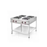 Silverinox Elektrikli Taban Raflı 100X100 Cm 4 Gözlü Ocak 380V