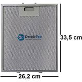 Silverline 2190 Davlumbaz Alüminyum Yağ Filtresi Yıkanabilir Uzun Ömürlü Birebir Uyum 262X335