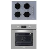 Silverline 2'Li İkili Gri Cam Ankastre Set Bo6502s02 Dijital Fırın - Cs5665s01 65Cm Cam Ocak