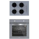 Silverline 2'li Ikili Gri Cam Ankastre Set CS5665S01 65CM Ocak - BO6501S01 Fırın