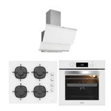 Silverline 3420 Classy Davlumbaz CS5335W01 Ocak BO65E4W01 Fırın Beyaz Cam Ankastre Set