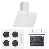 Silverline 3457 Soho 80-CS5364W01-BO6502W02 3'lü Beyaz Cam Ankastre Set