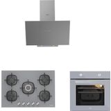 Silverline 3481 - CS5622S01 - Esty AEF6601S04 Gri Cam 3'lü Ankastre Set