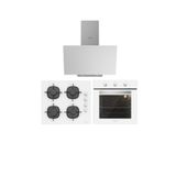 Silverline 3'Lü Beyaz Cam Ankastre Set (3481 Flam 60 Beyaz+Cs5335w02+Bo6503w01)