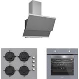 Silverline 3'Lü Gri Cam Ankastre Set 3420 Classy 60 Gri+Cs5335s02+Bo65e1s01