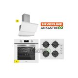 Silverline Beyaz Cam Ankastre Set (3420 CLASSY DAVLUMBAZ - CS5349W01 OCAK - BO6502W02 FIRIN)
