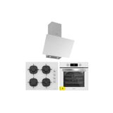 Silverline Beyaz Cam Ankastre Set ( 3481 Flam - Cs5335w02 - Bo6504w01)