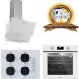 Silverline Beyaz Cam Ankastre Set 3490 - Cs5665w01 65Cm Ocak - Bo6502w02