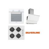 Silverline Beyaz Cam Ankastre Set Bo6275w01 - Cs5349w01 - 3420 Classy Renksiz