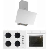 Silverline Beyaz Cam Ankastre SET(3481 FLAM-CS5700E7W01 65 M Ocak -BO6501W01)