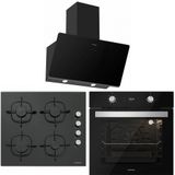 Silverline BO6501B01 - CS5335S01 - 3420 Classy 60 3'lü Siyah Cam Ankastre Set