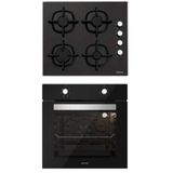 Silverline BO6501B01 - CS5343B01 2'li Siyah Ankastre Set