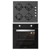 Silverline BO6501B01-CS5349B01 2'li Siyah Ankastre Set