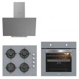 Silverline BO6501S01-3481-CS5349S01 3'lü Gri Ankastre Set