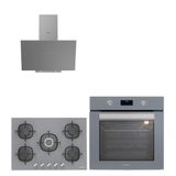Silverline BO6502S02 - 3481 - CS5622S01 3'lü Gri Ankastre Set