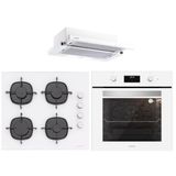 Silverline BO6502W01 - CS5335W01 - 1140 Crystal Line 60 Beyaz Ankastre Set