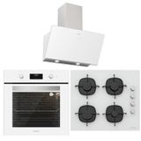 Silverline BO6502W02 - CS5335W01 - 3457 Soho 60 Beyaz Cam Ankastre Set