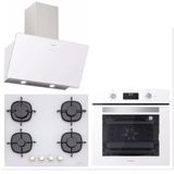 Silverline BO6502W02-CS5436W01-3457 Soho 60 cm Beyaz Cam Ankastre Set