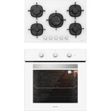 Silverline BO6503W01 - CS5365W01 Beyaz 2'li Cam Ankastre Set