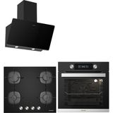 Silverline BO6505B01 - CS5426B01 - 3457 Soho 80 Siyah Ankastre Set