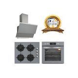 Silverline Buhar Destekli Fryart Gri Cam Ankastre Set 3420 Gri - Cs5335s01 - Bo65p4s01