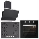 Silverline Classy BO6503B01-CS5436B01-3420 3'lü Siyah Ankastre Set