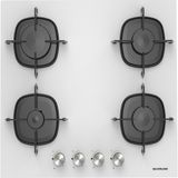 Silverline CS5623W01 60 cm Beyaz Cam Ocak