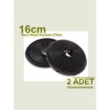 Silverline Esty 3445.8.110.05 Ankastre Davlumbaz Aspiratör Için 2 Adet Yeni Nesil Karbon Filtre