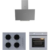 Silverline Esty AEF6601S04 - 3481 - CS5665S01 Gri 3'lü Ankastre Set