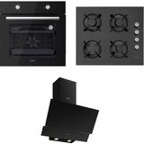 Silverline Esty Ankastre Siyah Cam Set (ACO5601B01 + 6601B02 + 3480)