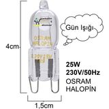 Silverline Esty Luno Ankastre Fırın 25W Lamba Iç Aydınlatma Lambası Işık Halojen Ampul 300°C Osram G9