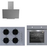 Silverline Gri Cam Ankastre Set 3481 - Cs5665s01 65Cm Ocak -Bo6501s01 Fırın
