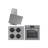 Silverline Gri Cam Ankastre Set BO65P4S01-CS5700E6S01-3481 Flam Gri (Buhar ve Airfryer Özellikli Fır