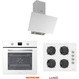 Silverline Luno Ankastre Beyaz Set (Dijital Fırın+Dokunmatik Davlumbaz )
