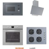 Silverline Luno Ankastre Gri 4'lü Set