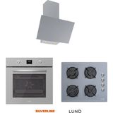Silverline Luno Ankastre Gri Set (Dijital Fırın+Dokunmatik Davlumbaz )