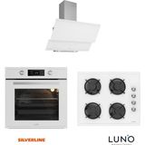Silverline Luno Beyaz Cam Ankastre Lux Set ( 8 Programfırın Dokunmatikdavlumbaz )