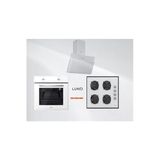 Silverline Luno Beyaz Cam Ankastre Set ( Turbo Fırın) 6501W04+5335+3462