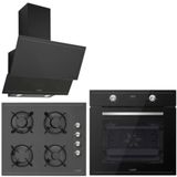 Silverline Luno Trio 3420 - CS5335B01 - BO6502B01 Siyah 3'lü Ankastre Set
