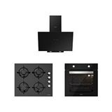 Silverline Siyah 3'lü Cam Ankastre Set (3481 Flam 60+cs5349b01+bo65e1b01) Renksiz