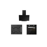 Silverline Siyah Cam Ankastre Set (3481 Siyah Flam - Cs5335b01 - Bo6501b01)