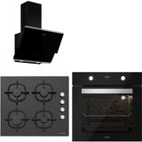 Silverline Siyah Cam Ankastre Set 3490 - Cs5343b01 - Bo6502b01