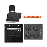 Silverline Siyah Cam Ankastre Set BO6502B02 CS5349B01 3420 Enerji Sınıfı A Modern Tasarım